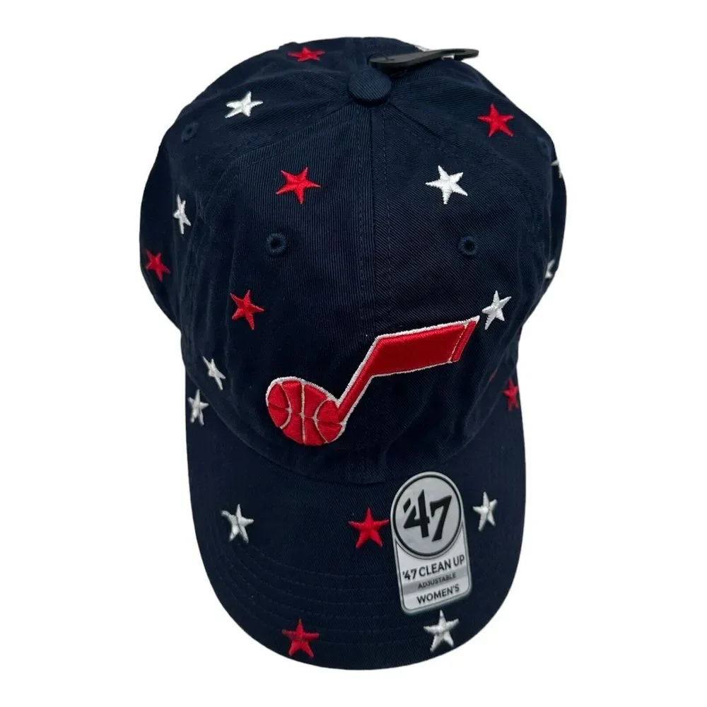 NWT Women's 47 Brand Clean Up‎ Utah Jazz NBA Confetti Stars Adjustable Hat Cap